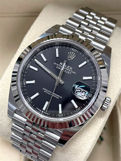 black datejust rolex|Rolex Datejust 41 black dial.